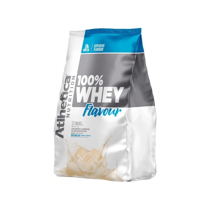 100% Atlhetica Whey Flavour 900g Baunilha Refil