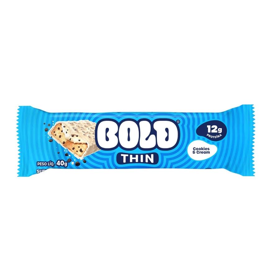 De Barra Proteína Bold Thin Cookies E Cream 40g