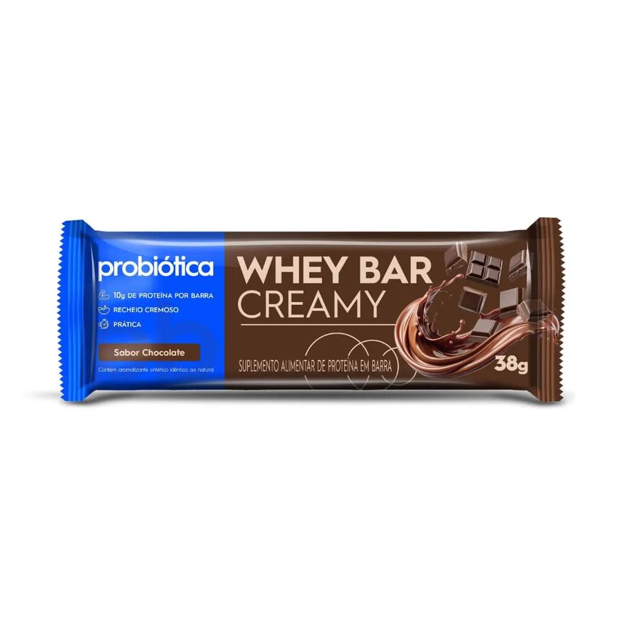 Probiotica Barra Whey Bar Creamy 38g Chocolate