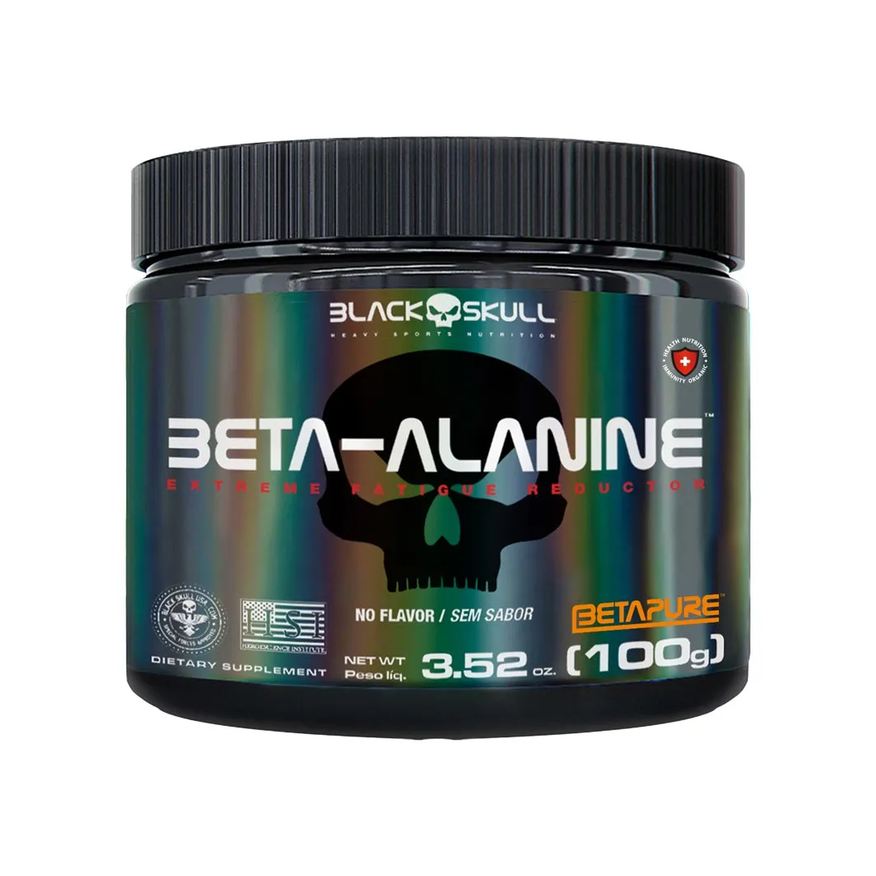 Black Skull Beta Alanina 100g Sem Sabor