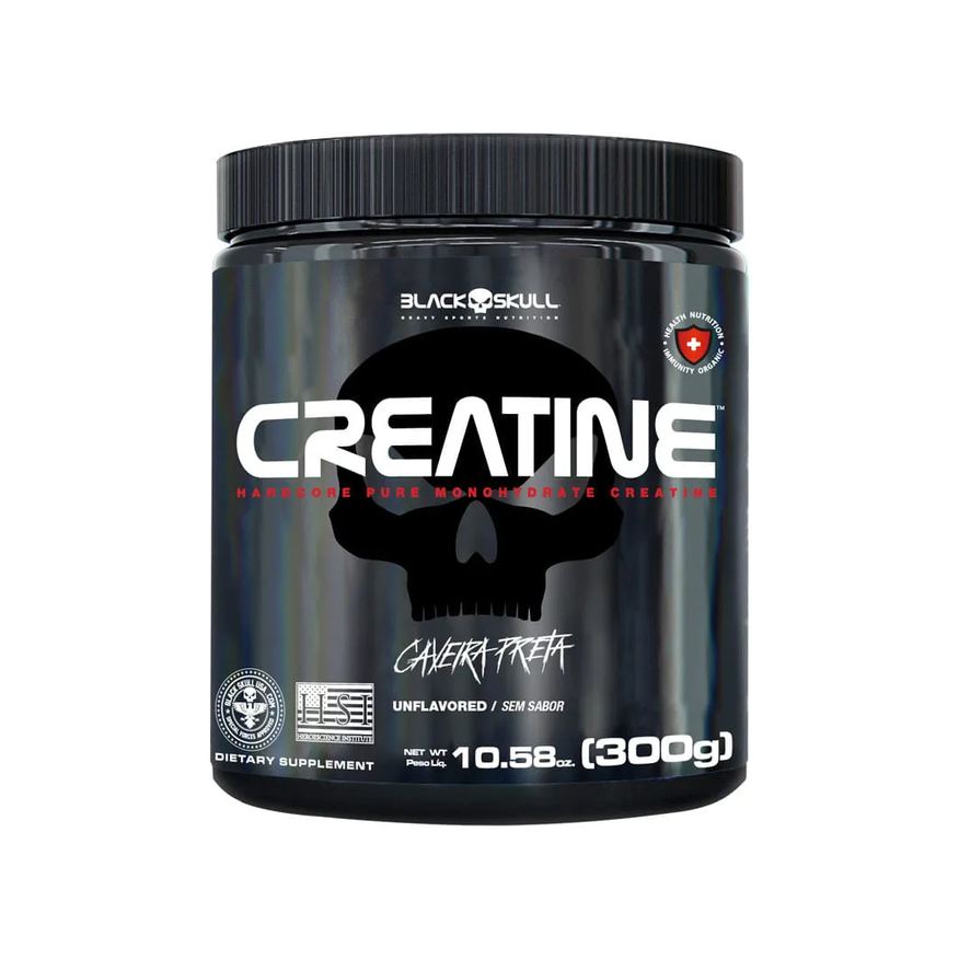 Black Skull Creatina 300g Sem Sabor