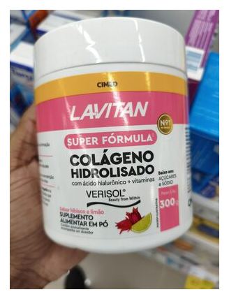Hidrosilado Colágeno Lavitan Morango 300g