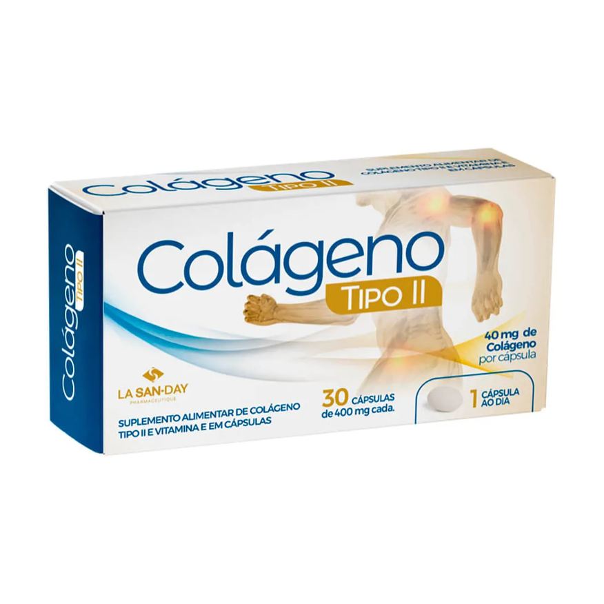 Tipo Colágeno Ii 40mg Com 30 Cápsulas Lasanday