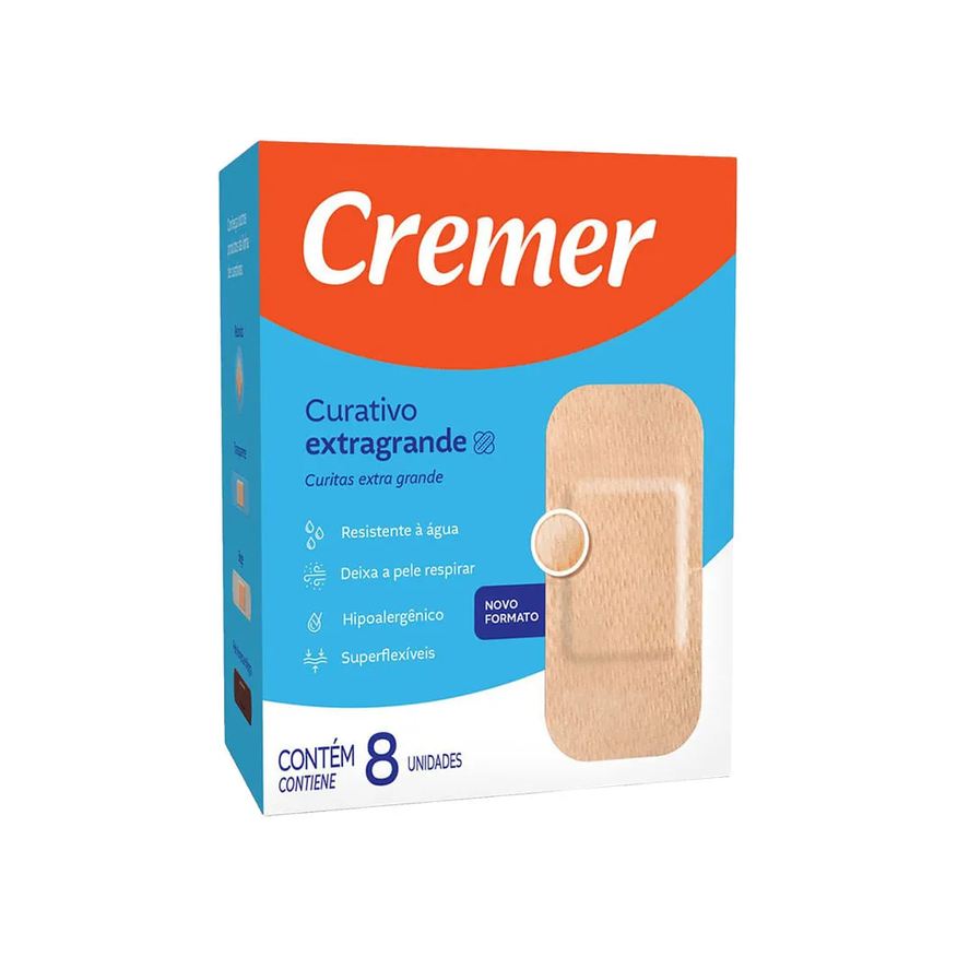 Cremer Curativo Bege Extragrande 8 Unidades