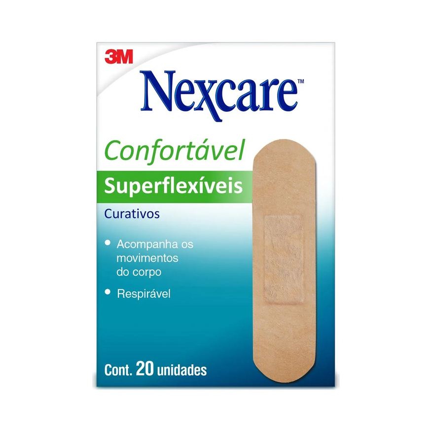 3m Curativos Nexcare Superflexíveis Com 20 Unidades
