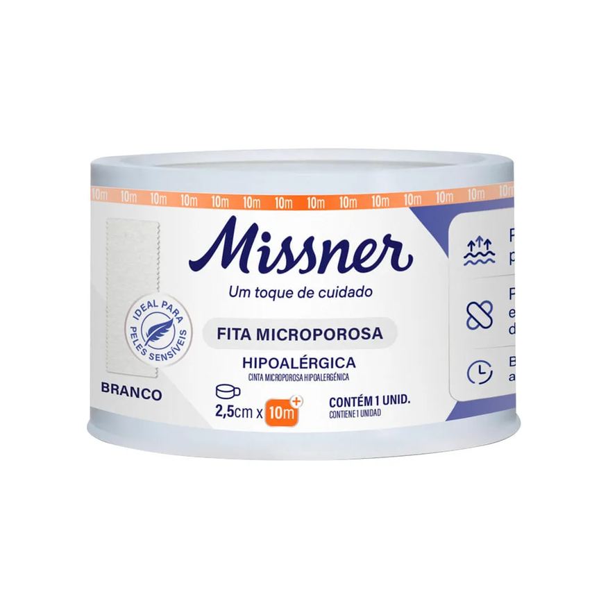 Microporosa Fita Missner 2,5cm X 10m Branco