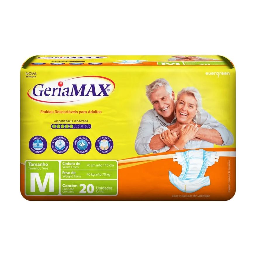 Geriamax Fralda Geriatrica Com 20 Tamanho M