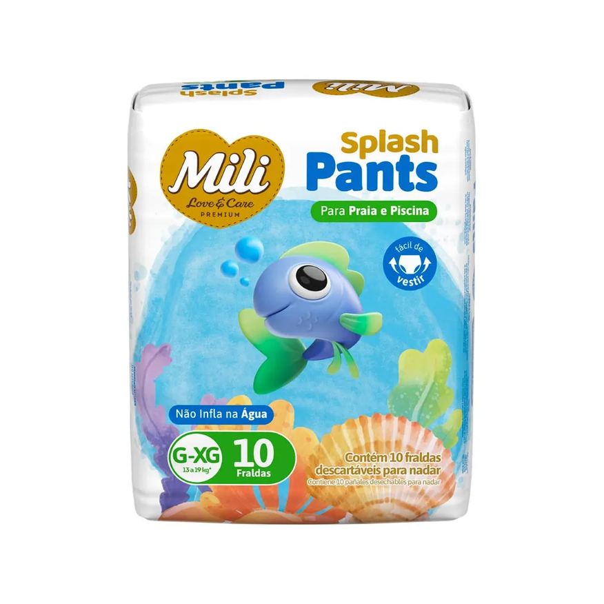Mili Fralda Splash Pants G/xg Com 10 Unidades