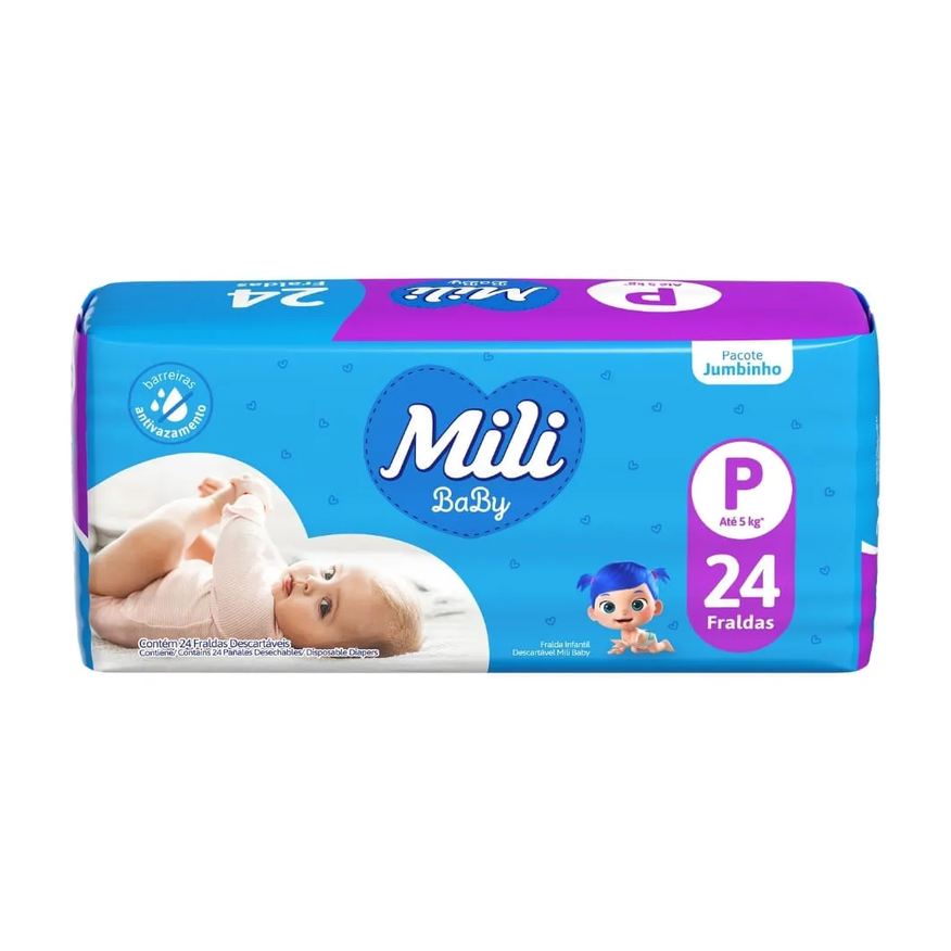 Mili Fralda Ultra Seca P Jumbinho 24 Unidades