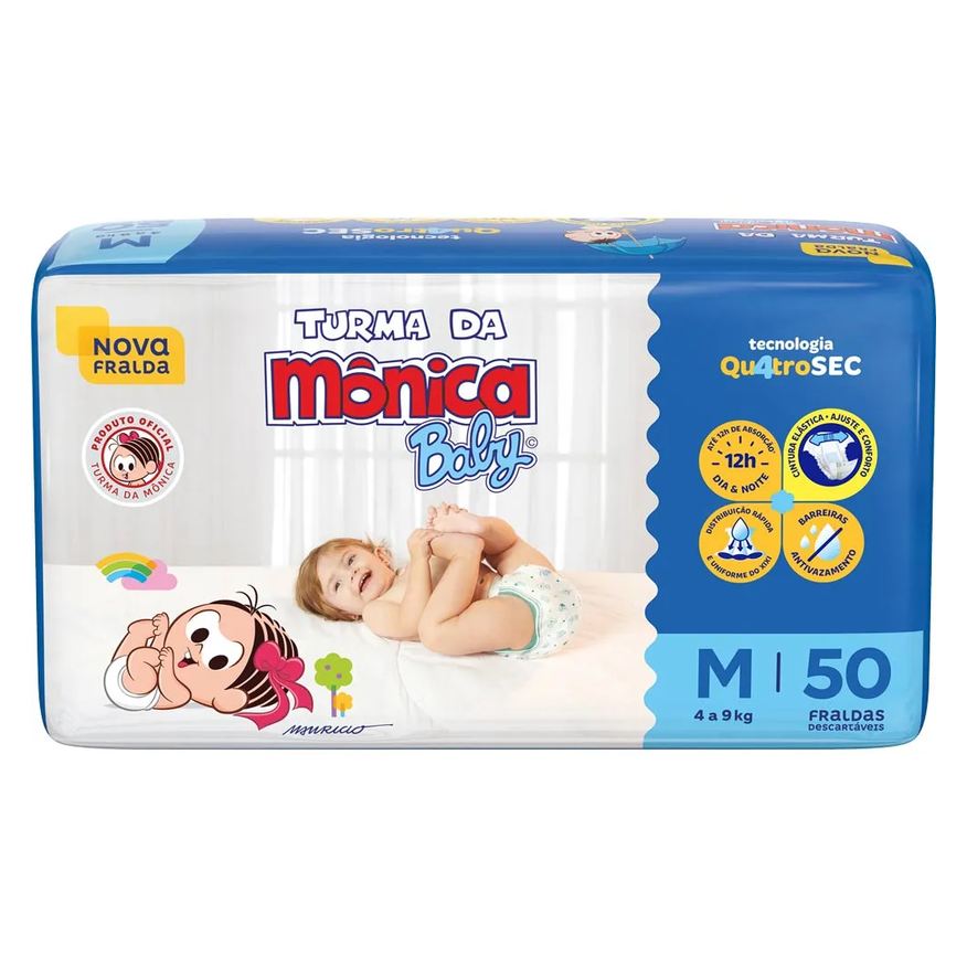 Turma Fralda Da Monica Baby Com 50 Tamanho M