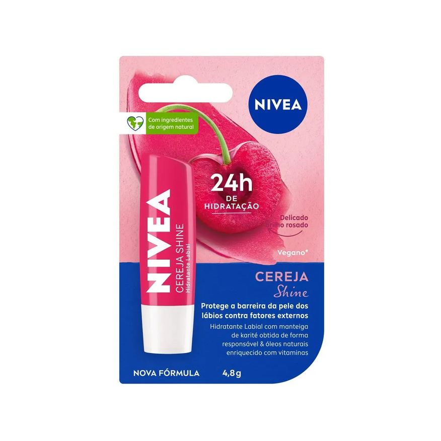Nivea Hidratante Labial Cereja Shine 4,8g