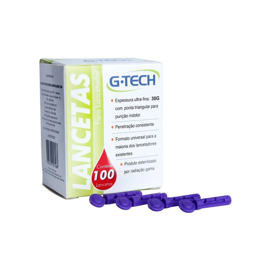 G-tech Lancetas 30g 100 Unidades