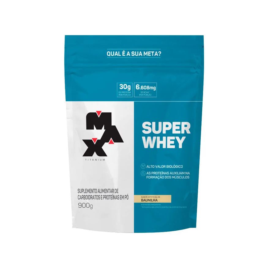 Super Max Whey 900g Baunilha Refil