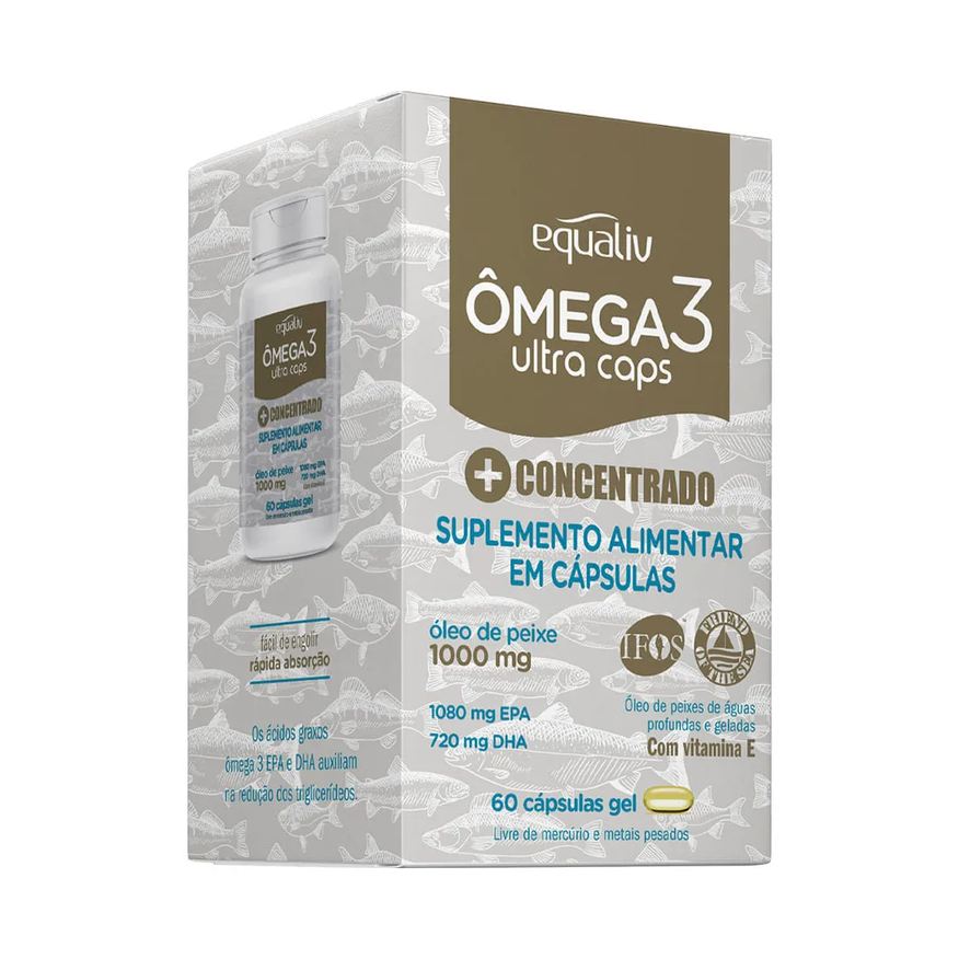 Omega 3 Ultra Cápsulas Equaliv Com 60 Capsulas 1000mg