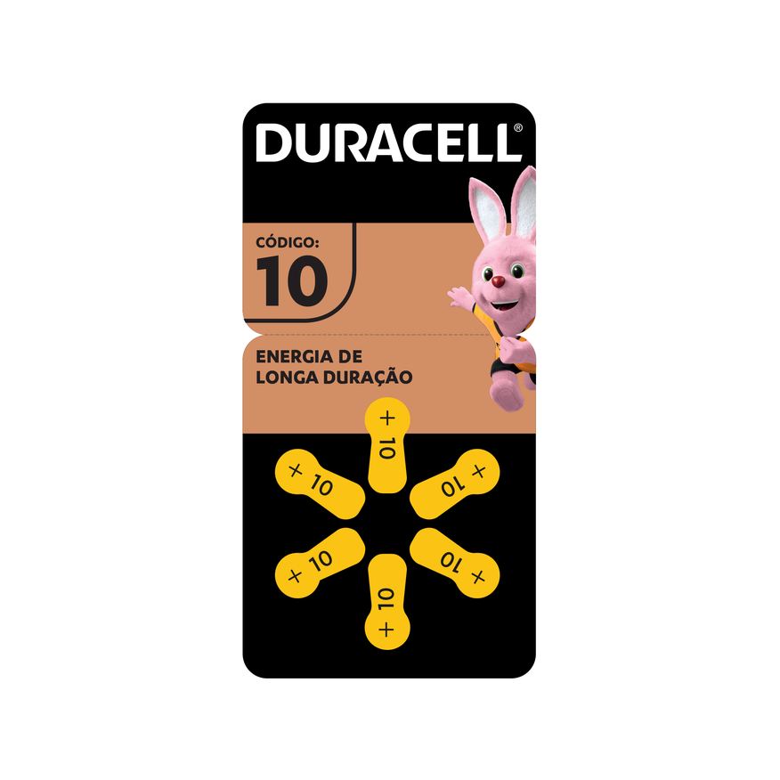 Auditiva Pilha Codigo 10 Duracell Com 6 Unidades