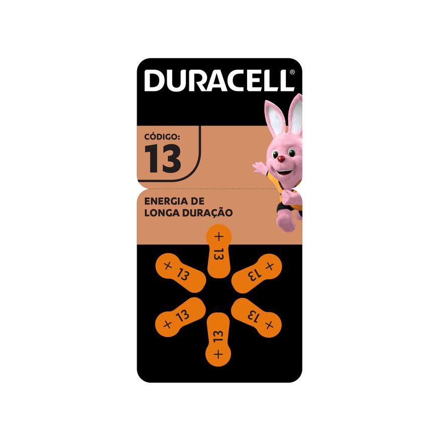 Auditiva Pilha Codigo 13 Duracell Com 6 Unidades