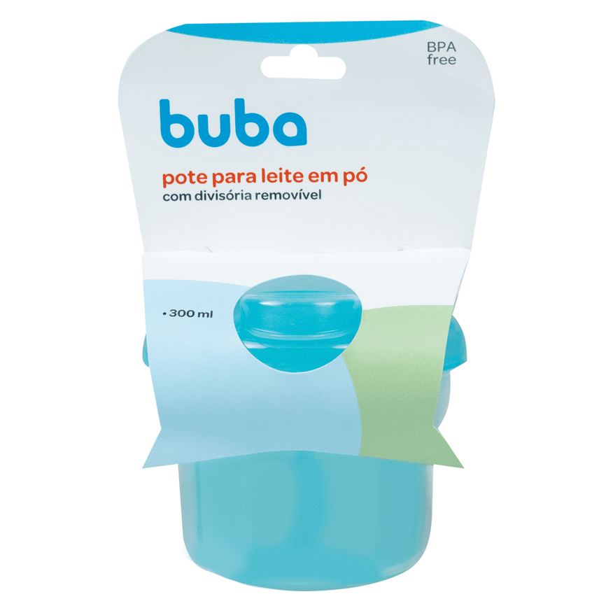 Para Pote Leite Em Po Buba Com Divisoria Azul
