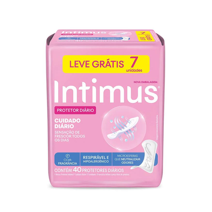 Diário Protetor Intimus Cuidado Diário 40 Unidades
