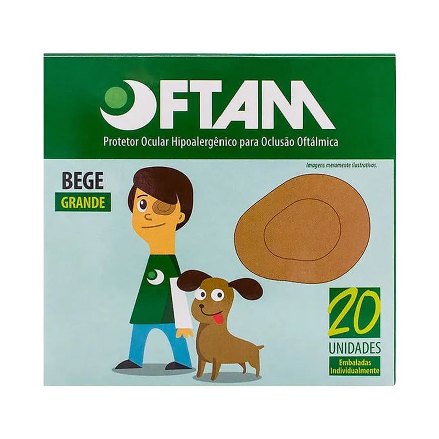 Ocular Protetor Oftam Grande Com 20 Unidades