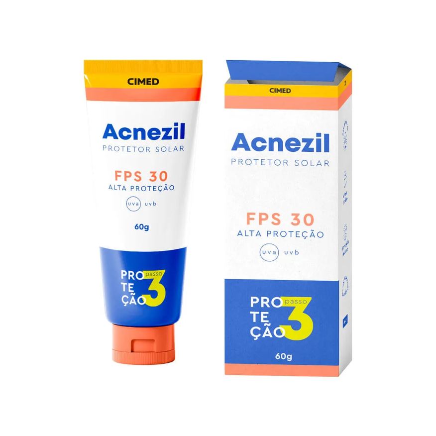 Solar Protetor Acnezil 60g Fps30 Alta Protecao
