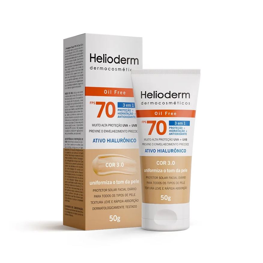 Solar Protetor Helioderm 50g Fps70 Bege Medio