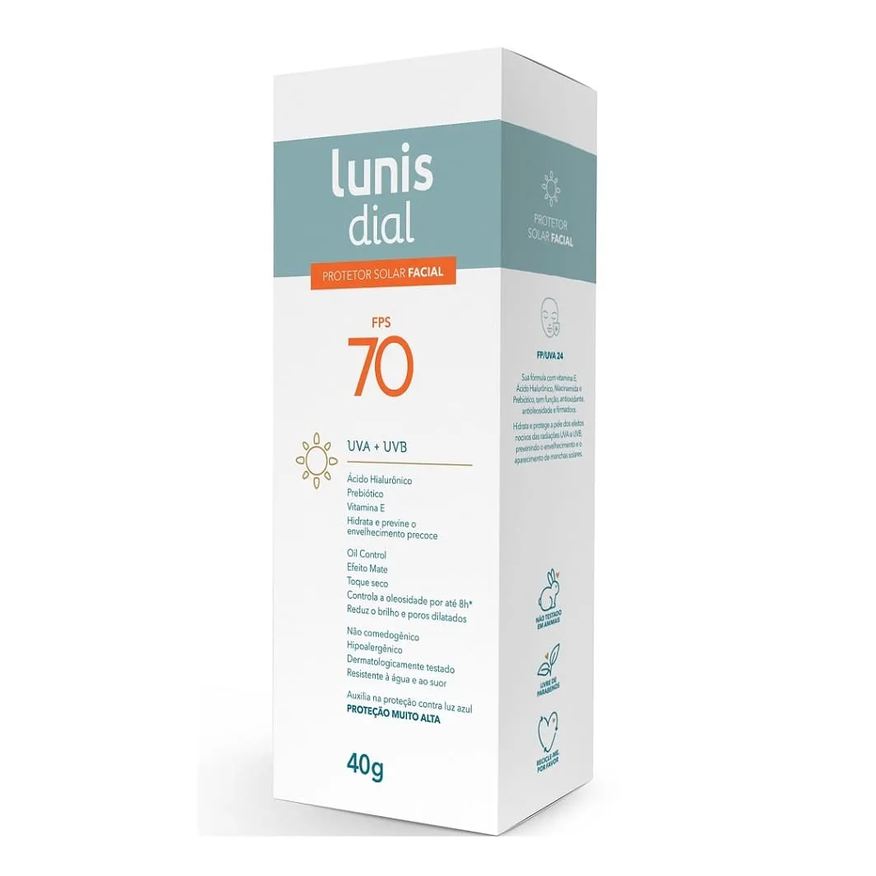 Solar Protetor Lunis Dial 40g Fps70 Facial
