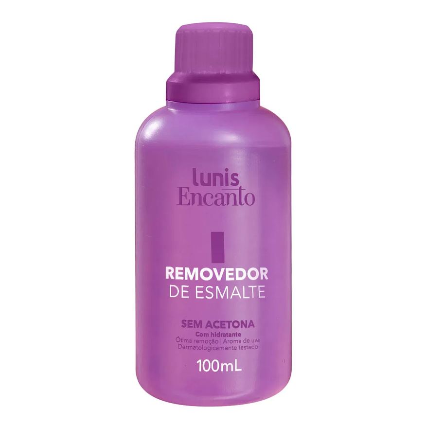 Esmalte Removedor Lunis Encanto 100ml Sem Acetona