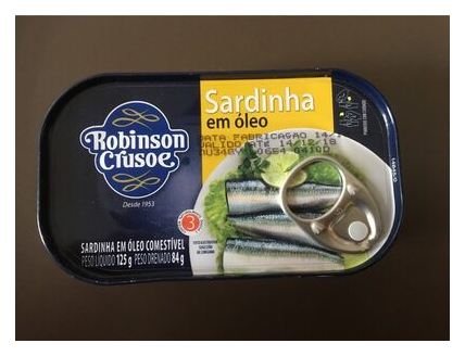 Crusoe Robinson Sardinha com Óleo
