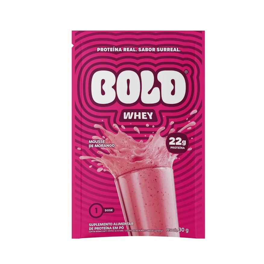 Bold Suplemento Whey Mousse De Morango 30g