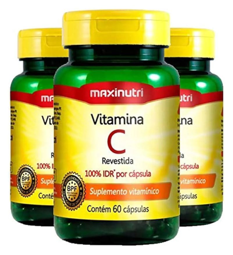 Vitamina C 3 Unidades de 60 Cápsulas Maxinutri
