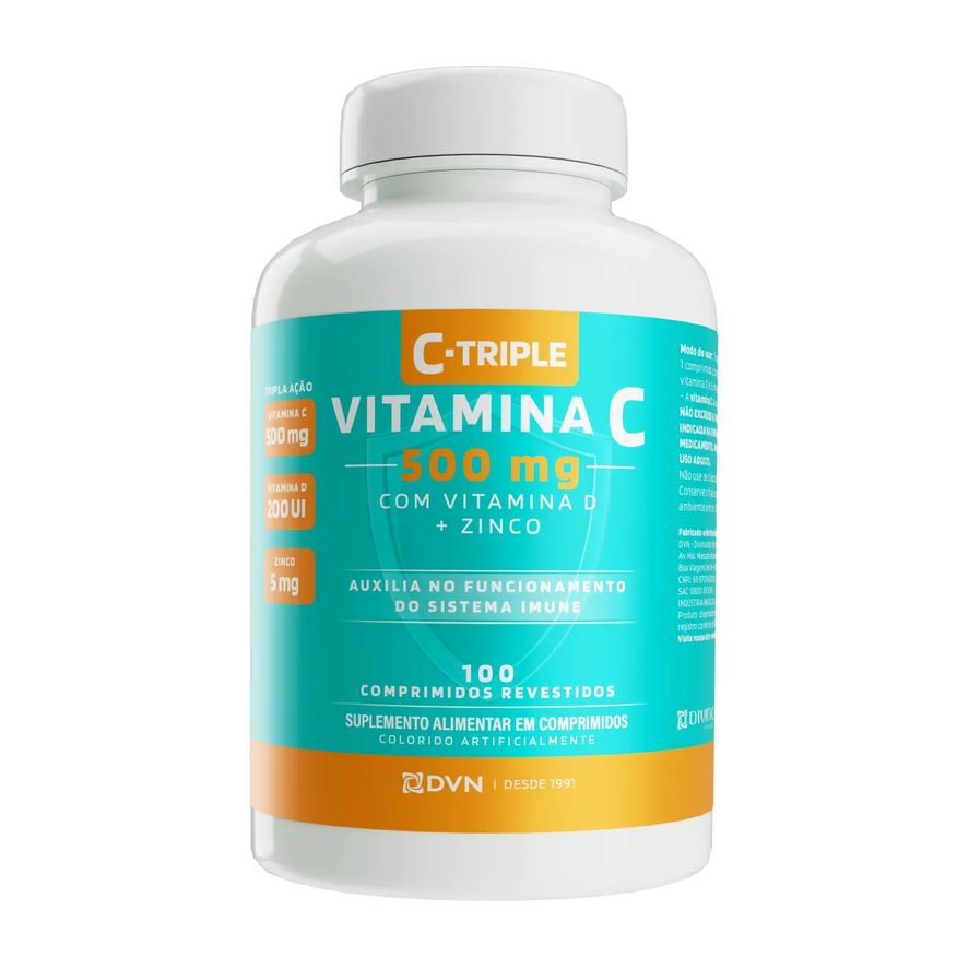 Vitamina C C-Triple Tripla Ação 500mg 100 comprimidos
