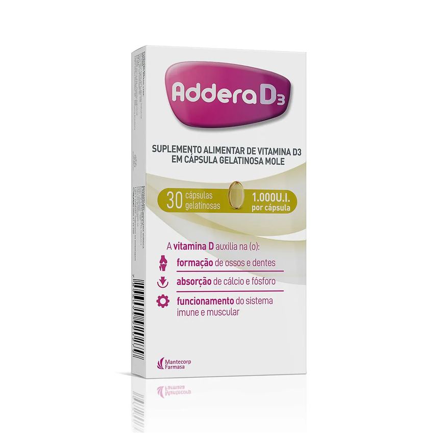 Addera Vitamina D 1.000UI D3 30 cápsulas