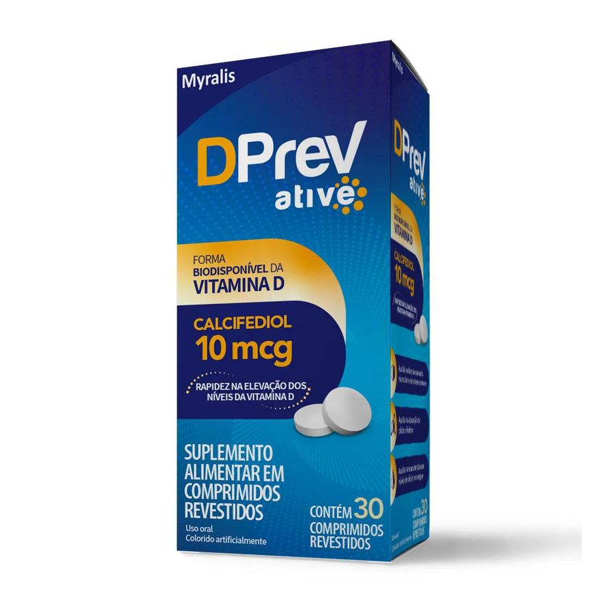 Vitamina D 10mcg DPrev Ative 30 comprimidos