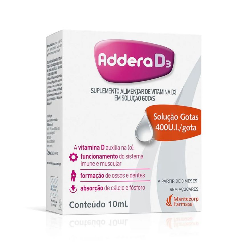 Addera Vitamina D 400UI D3 Gotas 10ml