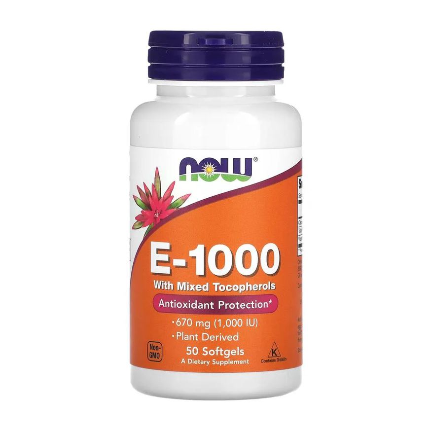 E-1000 Vitamina 670mg Now Foods 50 Softgels Importado