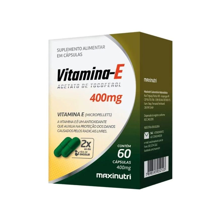 Vitamina e 400mg 60 Cápsulas Maxinutri