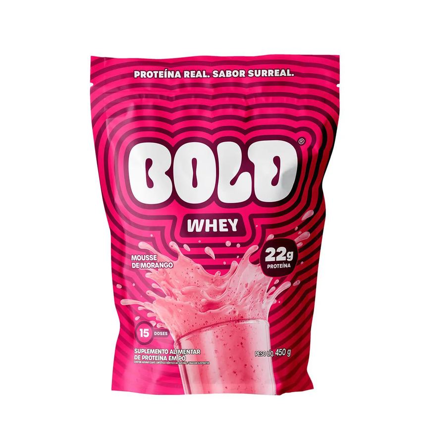 Protein Whey Bold Mousse de Morango 450g