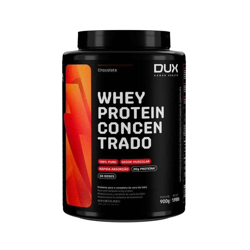 Protein Whey Concentrado Dux Nutrition Chocolate 900g
