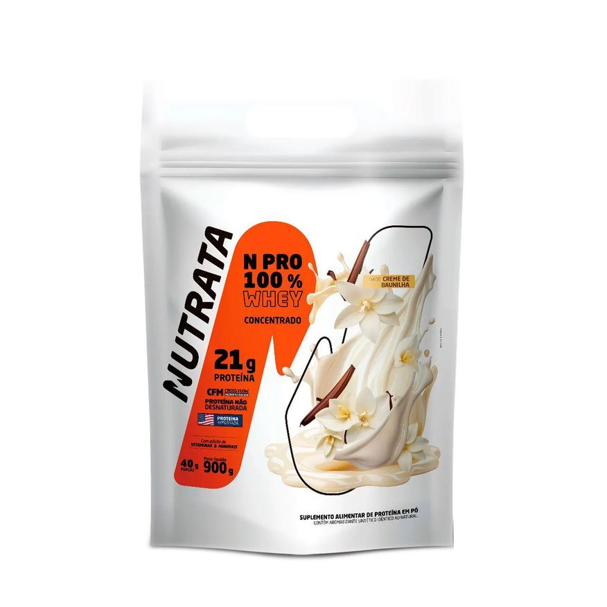 Protein Whey Nutrara NPRO 100% Baunilha 900g