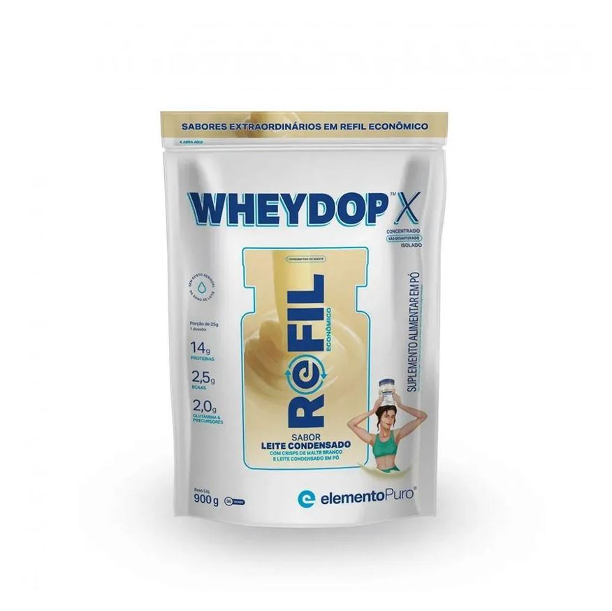 Refil Wheydop-x (900g) – Sabor: Leite Condensado