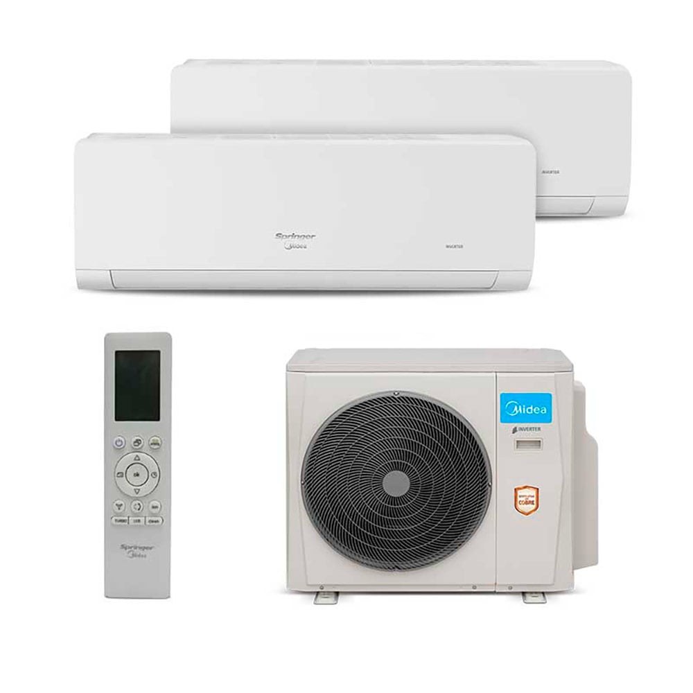 Multi-Split Midea Bi Split — Cond. 27.000 + 1x 9.000 + outras evap. BTUs 220V Quente/Frio Inverter — Selo Procel A