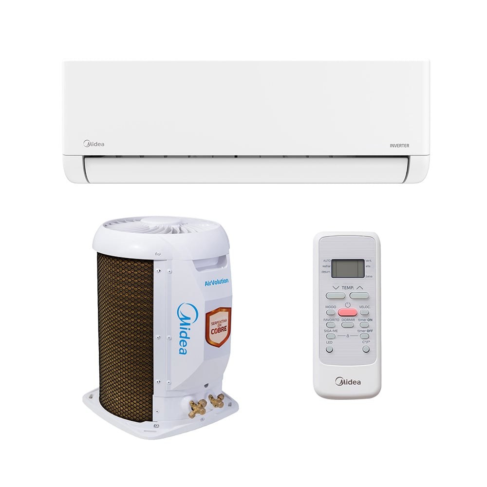 Midea Split Hi-Wall 12.000 BTUs Frio Inverter — 220V — Selo Procel A