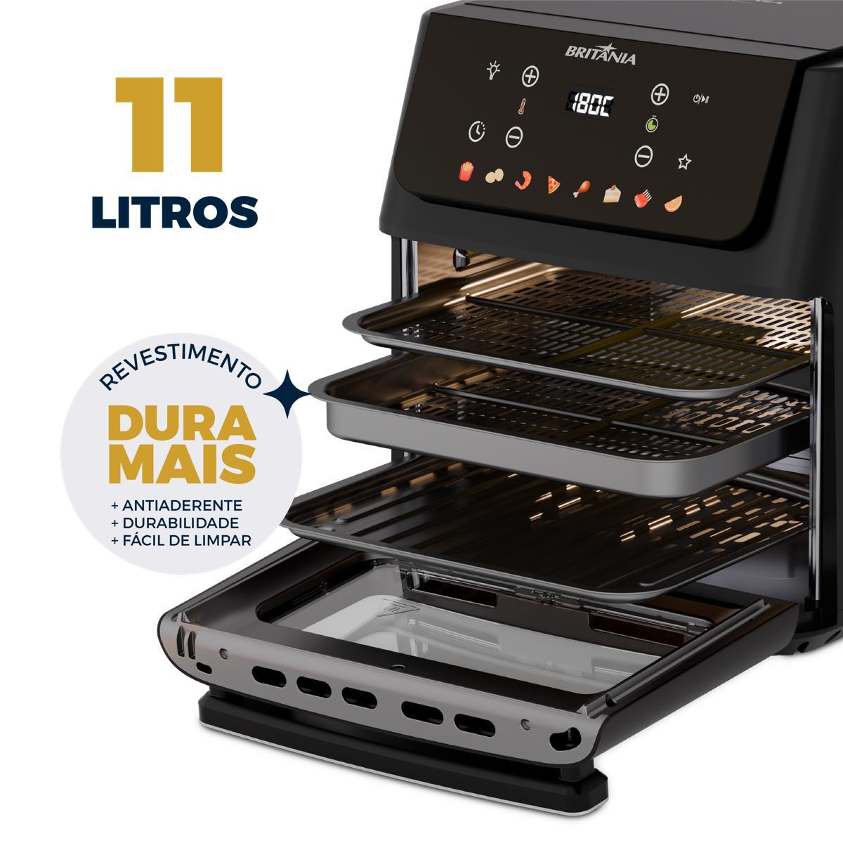 Forno Air Fryer Oven Britânia BAF11A 11L 1800W — Pronta Entrega - vista 2