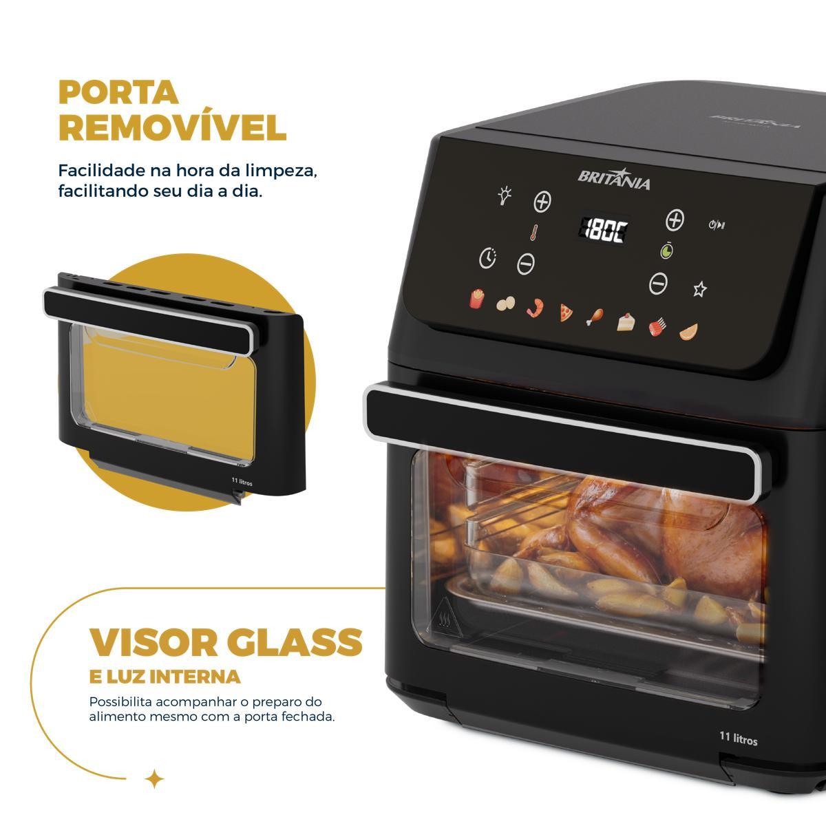 Forno Air Fryer Oven Britânia BAF11A 11L 1800W — Pronta Entrega - vista 4