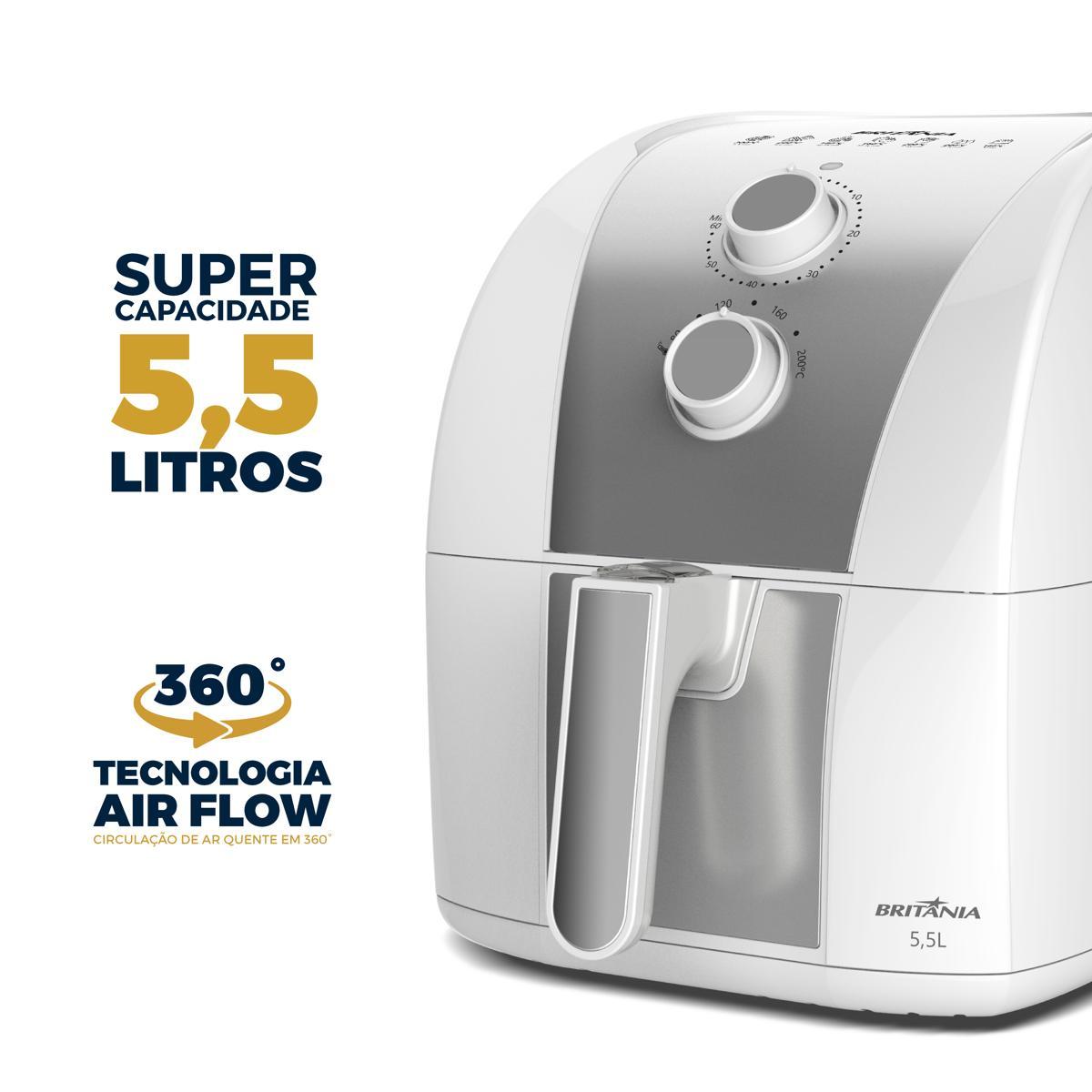 Air Fryer Britânia BAF52 Redstone 5,5L Antiaderente 1500W — Novo Lacrado - vista 2
