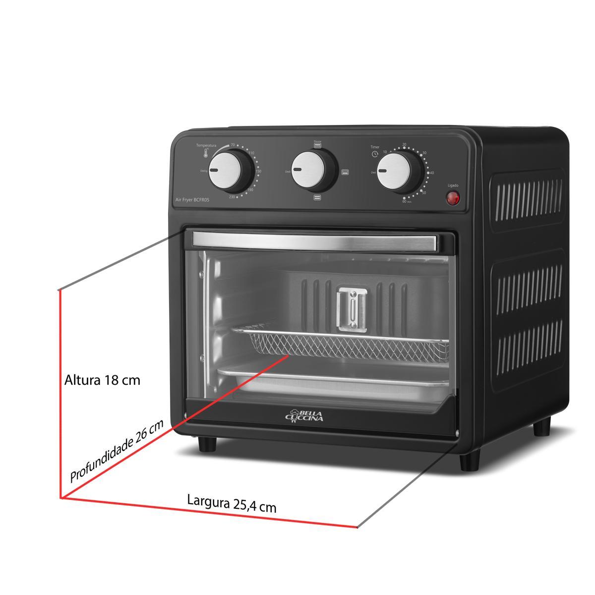 Forno Air Fryer Oven Britânia Bella Cuccina BCFR05 12L 1500W — Novo Lacrado - vista 2