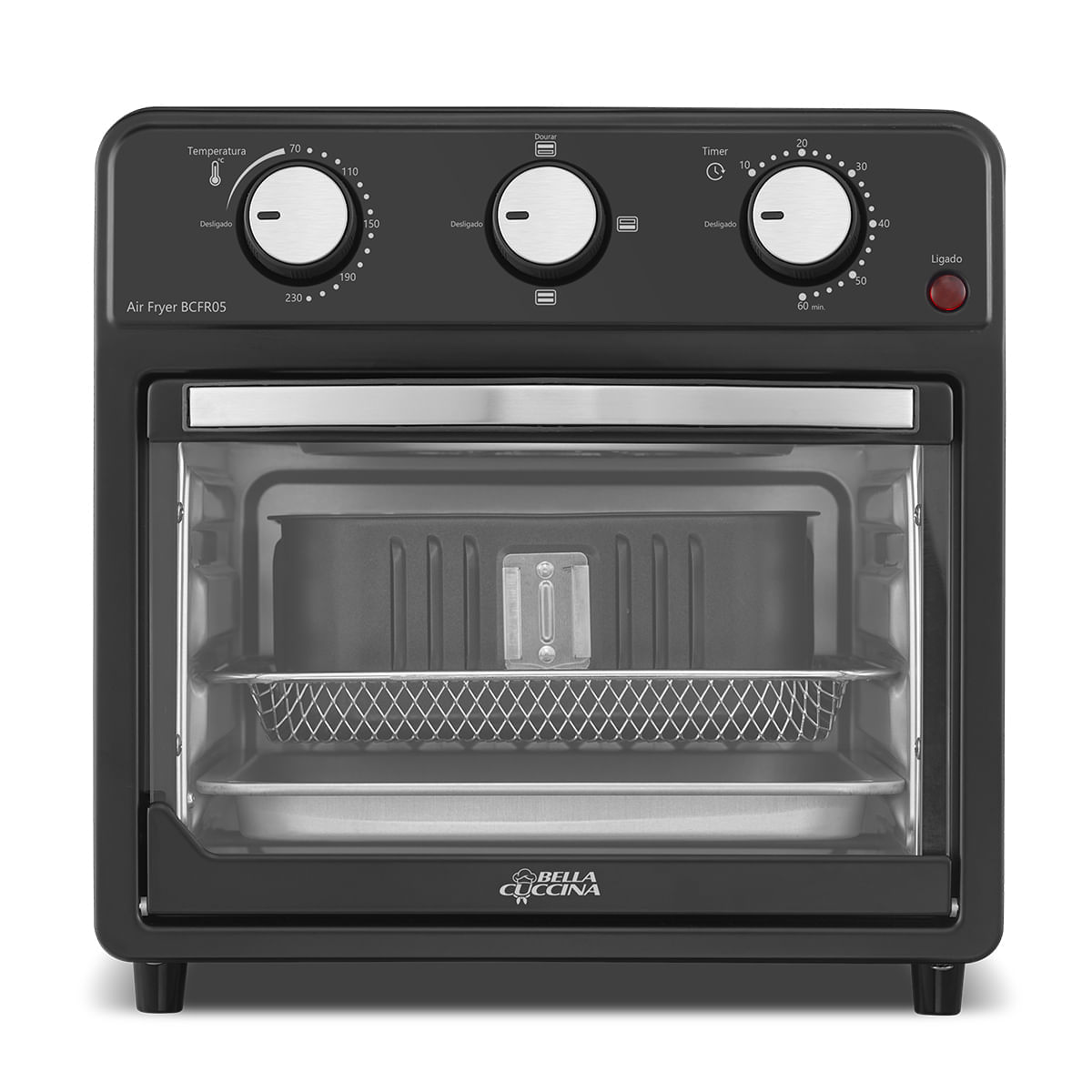 Forno Air Fryer Oven Britânia Bella Cuccina BCFR05 12L 1500W — Novo Lacrado - vista 3
