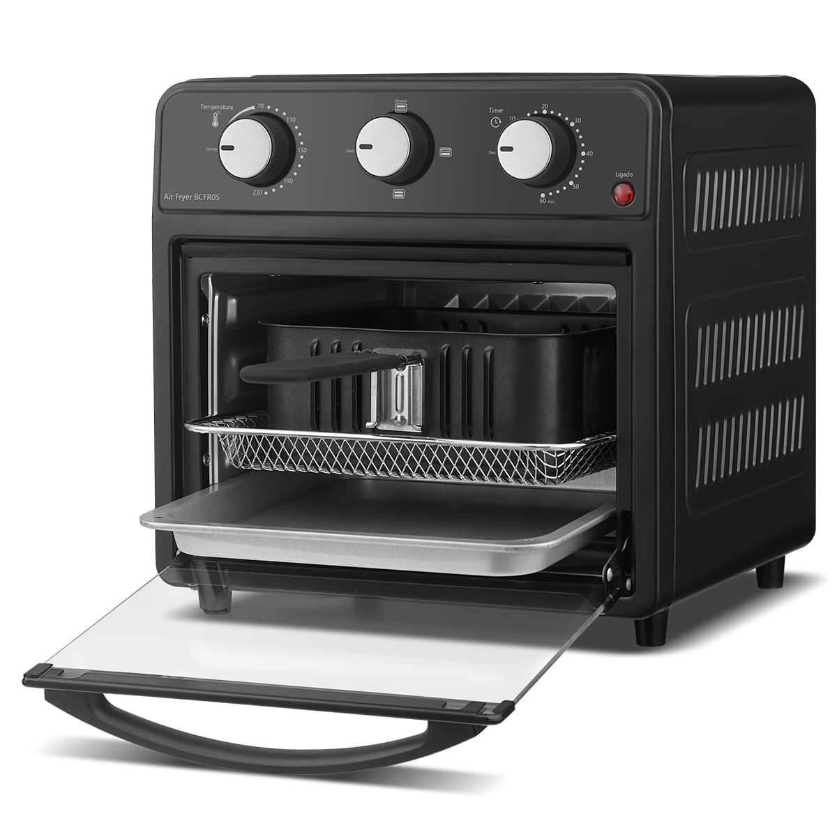 Forno Air Fryer Oven Britânia Bella Cuccina BCFR05 12L 1500W — Novo Lacrado - vista 4