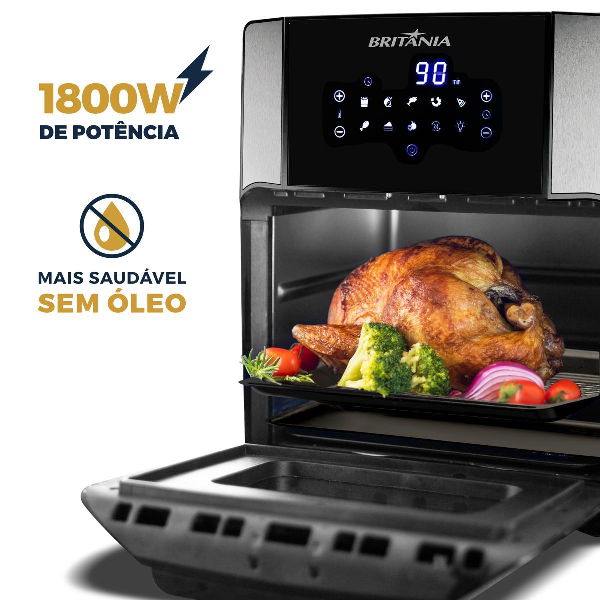 Forno Air Fryer Oven Britânia BFR2100 12L 4 em 1 1800W — Novo Lacrado - vista 2