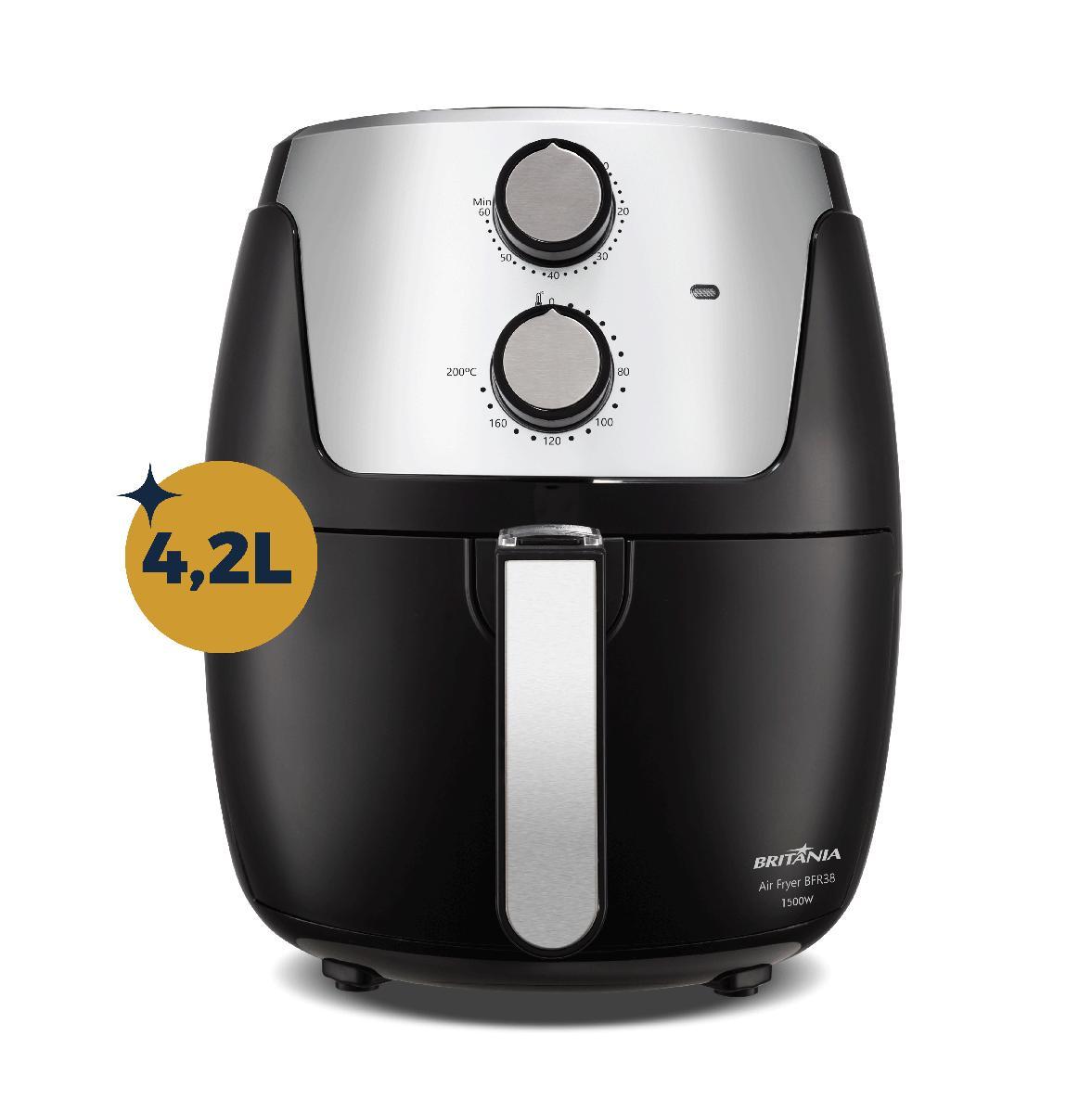 Air Fryer Britânia BFR38 4,2L Dura Mais 1500W — Novo Lacrado